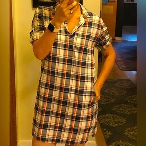 Velvet Heart Plaid Shirtdress